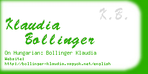 klaudia bollinger business card